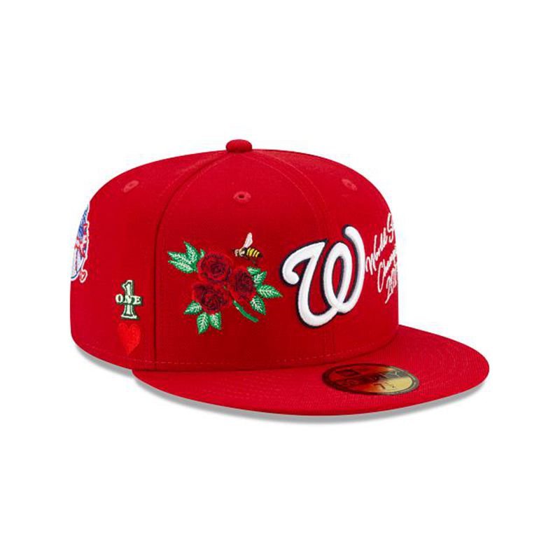 MLB Washington Nationals Icon 59Fifty Fitted (ICY2840) - Red New Era Caps